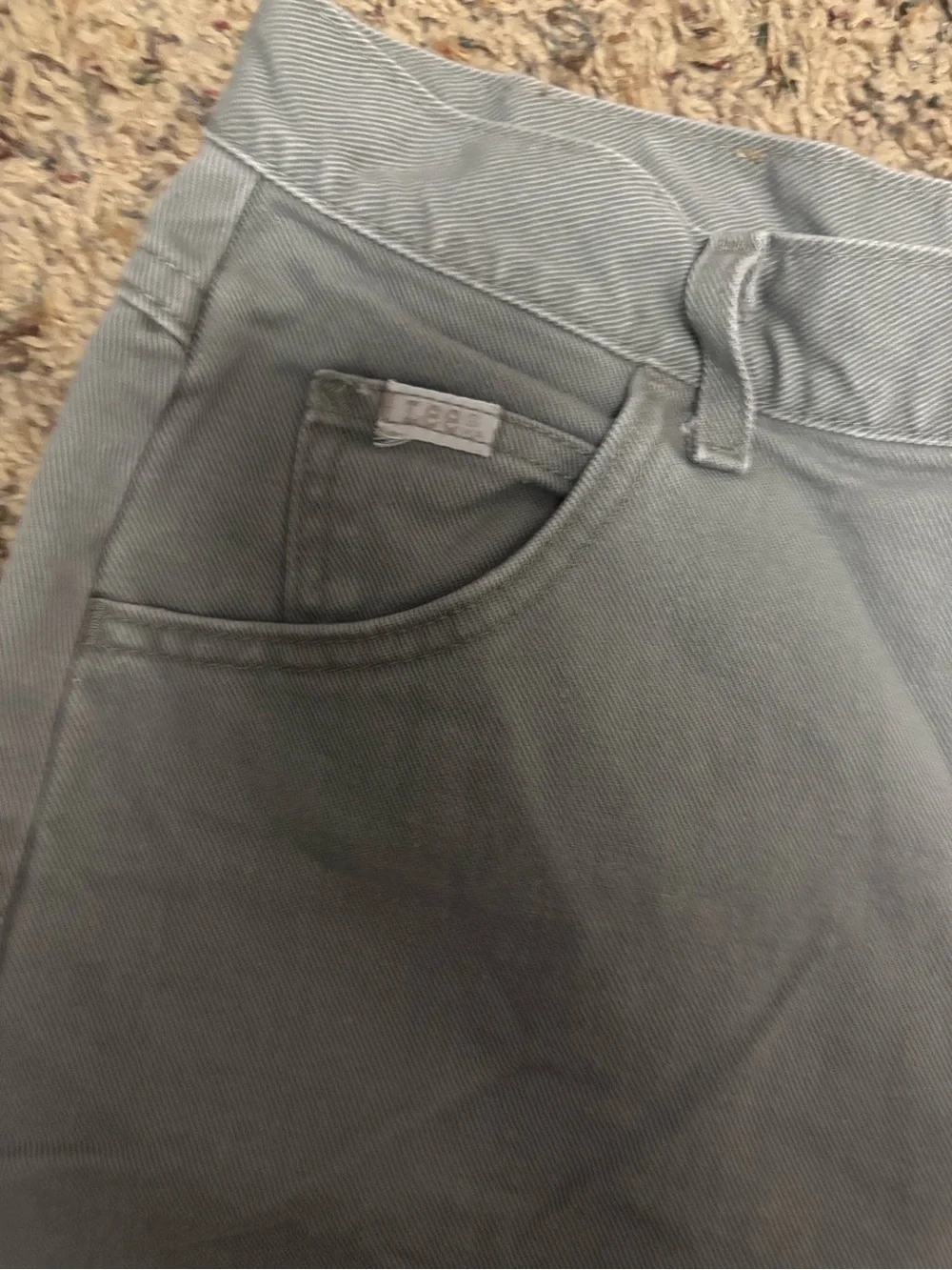 Vintage 90s Lee Gray High-Waisted Denim Shorts — USA Made (Women’s 16 Long)